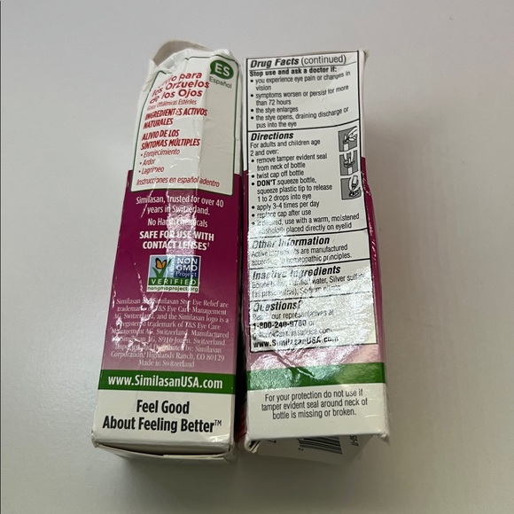 2x similasan Stye Eye Relief Eye Drops - Picture 2 of 5